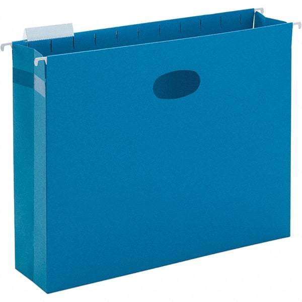 SMEAD - 12-1/4 x 9-1/2", Letter Size, Sky Blue, Hanging File Folder - 11 Point Stock, 1/5 Tab Cut Location - A1 Tooling