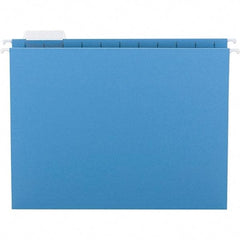 SMEAD - 12-1/4 x 9-1/2", Letter Size, Blue, Hanging File Folder - 11 Point Stock, 1/5 Tab Cut Location - A1 Tooling