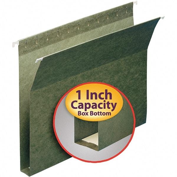 SMEAD - 12-1/4 x 9-1/2", Letter Size, Standard Green, Hanging File Folders with Box Bottom - 11 Point Stock - A1 Tooling