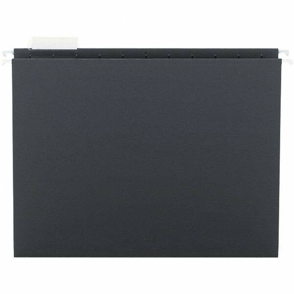 SMEAD - 12-1/4 x 9-1/2", Letter Size, Black, Hanging File Folder - 11 Point Stock, 1/5 Tab Cut Location - A1 Tooling