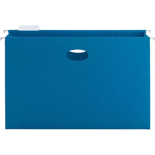 SMEAD - 9-1/2 x 14-1/2", Legal, Sky Blue, Hanging File Folder - 11 Point Stock, 1/5 Tab Cut Location - A1 Tooling