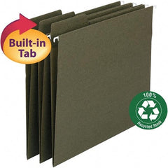 SMEAD - 14-5/8 x 9-1/2", Legal, Standard Green, Hanging File Folder - 11 Point Stock, 1/3 Tab Cut Location - A1 Tooling