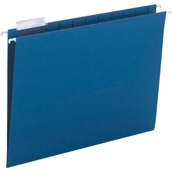 SMEAD - 12-1/4 x 9-1/2", Letter Size, Navy, Hanging File Folder - 11 Point Stock, 1/5 Tab Cut Location - A1 Tooling