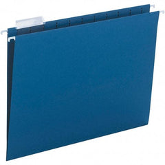 SMEAD - 12-1/4 x 9-1/2", Letter Size, Navy, Hanging File Folder - 11 Point Stock, 1/5 Tab Cut Location - A1 Tooling