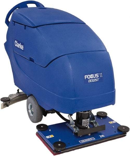 Clarke - 28" Cleaning Width, Battery Powered Floor Scrubber - 0.75 hp, 2,250 RPM, 23 Gal Tank Capacity - A1 Tooling