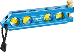 Empire Level - Magnetic 6" Long 4 Vial Torpedo Level - Metal, Blue, 1 Level, 1 Plumb & 1 30° & 1 45° Vials - A1 Tooling