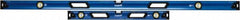 Empire Level - 32" & 78" Long 3 Vial Box Beam Level - Metal, Blue, 1 Level & 2 Plumb Vials - A1 Tooling