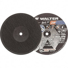 WALTER Surface Technologies - 4" 24 Grit Aluminum Oxide Cutoff Wheel - 1/32" Thick, 1/4" Arbor, 19,100 Max RPM, Use with Die Grinders - A1 Tooling