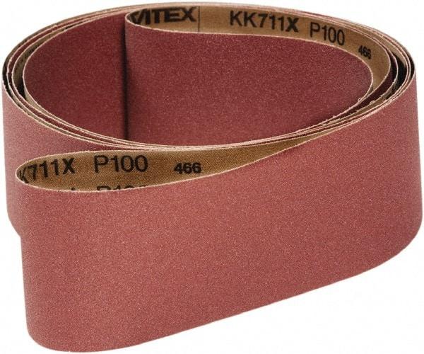 VSM - 3" Wide x 24" OAL, 40 Grit, Aluminum Oxide Abrasive Belt - Aluminum Oxide, Coarse, Coated, X Weighted Cloth Backing, Wet/Dry, Series KK711X - A1 Tooling