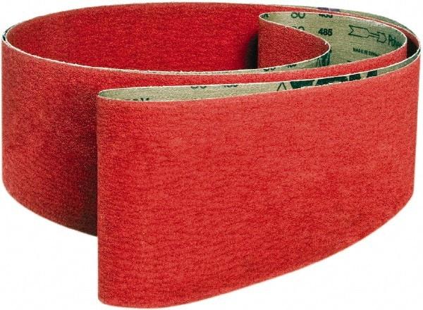 VSM - 3" Wide x 24" OAL, 40 Grit, Ceramic Abrasive Belt - Ceramic, Coarse, Coated, X Weighted Cloth Backing, Wet/Dry - A1 Tooling