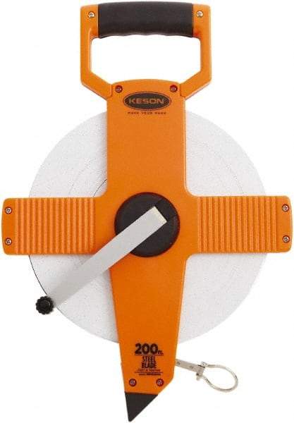 Keson - 200' x 3/8" Tape Measure - 1/10 & 1/100" Graduation - A1 Tooling