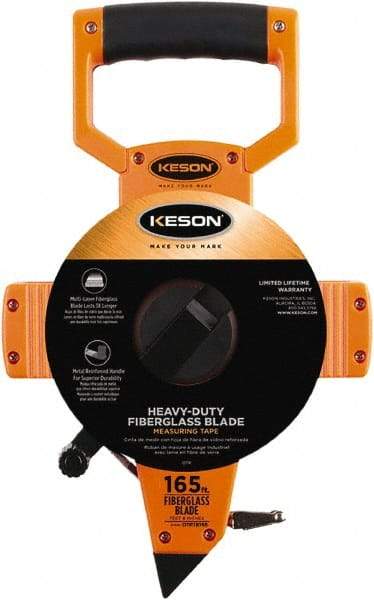 Keson - 165' x 1/2" Tape Measure - 1/8" Graduation - A1 Tooling