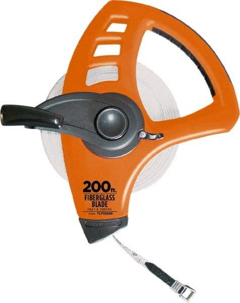 Keson - 200' x 1/2" Tape Measure - 1/10 & 1/100" Graduation - A1 Tooling