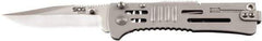 SOG Specialty Knives - 3.018" Blade, 4" OAL, Clip Point Folding Knife - 4.22" Closed Length, Stainless Steel, 1 Blade, 1 Edge, Belt clip - A1 Tooling