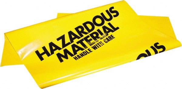 Enpac - 10 Gallon Capacity, Yellow, Low-Density Polyethylene, Hazardous Waste Bag - A1 Tooling