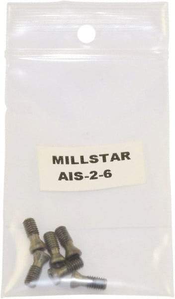 Millstar - Torx Insert Screw for Indexable Milling Cutters - M12 Thread, Industry Std AIS-2-6, For Use with End Mills - A1 Tooling