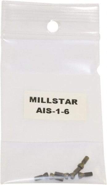 Millstar - Torx Insert Screw for Indexable Milling Cutters & Modular Heads - M12 Thread, Industry Std AIS-1-6, For Use with End Mills & Milling Heads - A1 Tooling