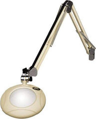 O.C. White - 43 Inch, Spring Suspension, Clamp on, LED, White, Magnifying Task Light - 8 Watt, 7.5 and 15 Volt, 2x Magnification, 5 Inch Long - A1 Tooling