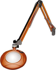 O.C. White - 43 Inch, Spring Suspension, Clamp on, LED, Brilliant Orange, Magnifying Task Light - 8 Watt, 7.5 and 15 Volt, 2x Magnification, 5 Inch Long - A1 Tooling