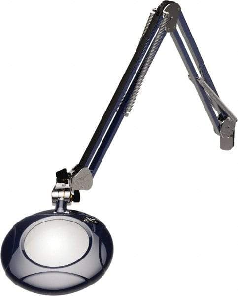 O.C. White - 43 Inch, Spring Suspension, Clamp on, LED, Spectre Blue, Magnifying Task Light - 8 Watt, 7.5 and 15 Volt, 2x Magnification, 5 Inch Long - A1 Tooling