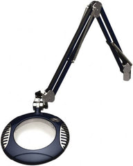 O.C. White - 43 Inch, Spring Suspension, Clamp on, LED, Spectre Blue, Magnifying Task Light - 8 Watt, 7.5 and 15 Volt, 2x Magnification, 6 Inch Long - A1 Tooling