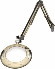 O.C. White - 43 Inch, Spring Suspension, Clamp on, LED, Shadow White, Magnifying Task Light - 8 Watt, 7.5 and 15 Volt, 2x Magnification, 5-1/4 Inch Wide, 7-1/2 Inch Long - A1 Tooling