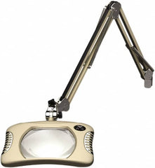 O.C. White - 43 Inch, Spring Suspension, Clamp on, LED, White, Magnifying Task Light - 8 Watt, 7.5 and 15 Volt, 2x Magnification, 5-1/4 Inch Wide, 7 Inch Long - A1 Tooling