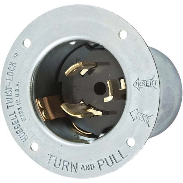 Hubbell Wiring Device-Kellems - 480V 50A NonNEMA Industrial Twist Lock Inlet - A1 Tooling