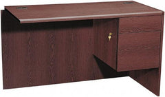 Hon - High Pressure Laminate Right Pedestal Desk - 48" Wide x 24" Deep x 29-1/2" High, Mahogany - A1 Tooling