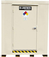 Justrite - 6 Drum, 105 Gal Sump Capacity, Locker - 7.91' Long x 5-1/2' Wide x 8.08' High, Galvanized Steel - A1 Tooling