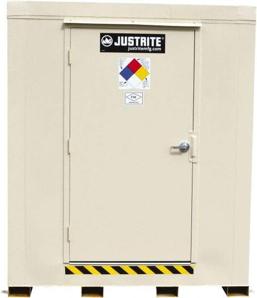 Justrite - 2 Drum, 75 Gal Sump Capacity, Locker - 6' Long x 3-1/2' Wide x 6.25' High, Galvanized Steel - A1 Tooling