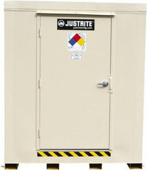 Justrite - 16 Drum, 288 Gal Sump Capacity, Locker - 10' Long x 9-1/2' Wide x 8.08' High, Galvanized Steel - A1 Tooling