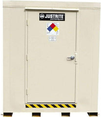 Justrite - 12 Drum, 205 Gal Sump Capacity, Locker - 7.33' Long x 10' Wide x 8' High, Galvanized Steel - A1 Tooling