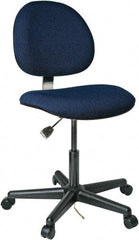 Bevco - 17 to 22" High Adjustable Height Swivel Stool - 25" Wide x 25" Deep, Conductive Cloth Seat, Navy - A1 Tooling