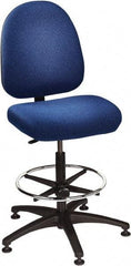 Bevco - 24 to 34" High Adjustable Height Swivel Stool - 27" Wide x 27" Deep, 100% Olefin Seat, Royal Blue - A1 Tooling