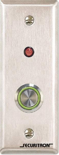 Securitron - Electromagnet Lock Accessory - Momentary Push Button - Request to Exit - A1 Tooling