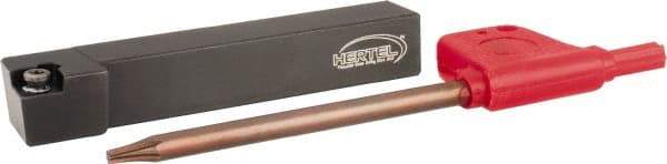 Hertel - SCLP, Right Hand Cut, 1/2" Shank Height x 1/2" Shank Width, Positive Rake Indexable Turning Toolholder - 6" OAL, CP..32.52 Insert Compatibility - A1 Tooling