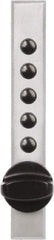 Kaba Access - 5/8 to 7/8" Door Thickness, Satin Chrome Pushbutton Knob Lockset - 2-3/4" Back Set, 1 Code, Zamak3, Nonkey Override Cylinder - A1 Tooling