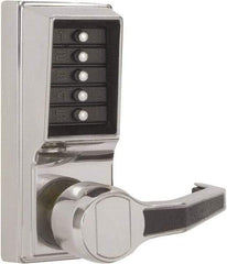 Kaba Access - Combination Entry Lever Lockset - 2-3/4" Back Set, No Cylinder, Zamak3, Satin Chrome Finish - A1 Tooling