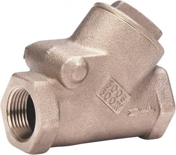 Milwaukee Valve - 1-1/2" Bronze Check Valve - Check Valve, Threaded (NPT), 600 WOG - A1 Tooling