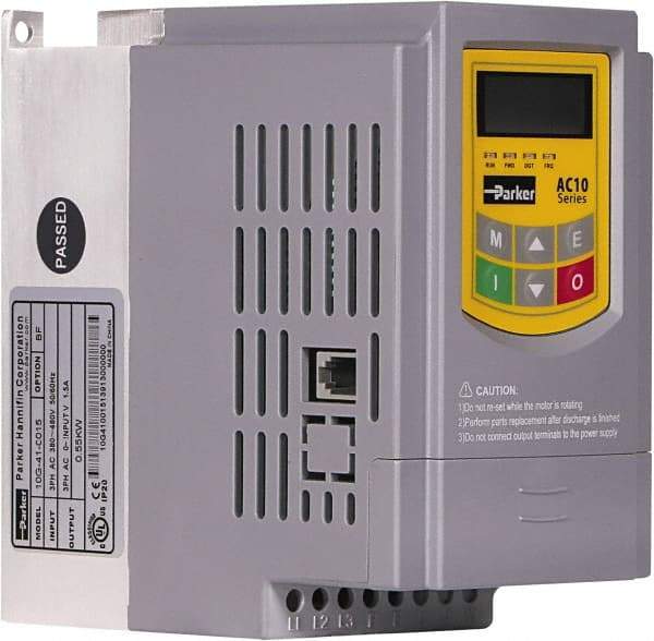 Parker - Single Phase, 230 Volt, 1 hp, Variable Frequency Drive - 3.15" Wide x 5.31" Deep x 5.43" High, IP20 - A1 Tooling