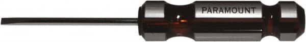 Paramount - 140mm OAL Cabinet Slotted Screwdriver - 75mm Blade Length, Round Shank, Acetate Handle - A1 Tooling