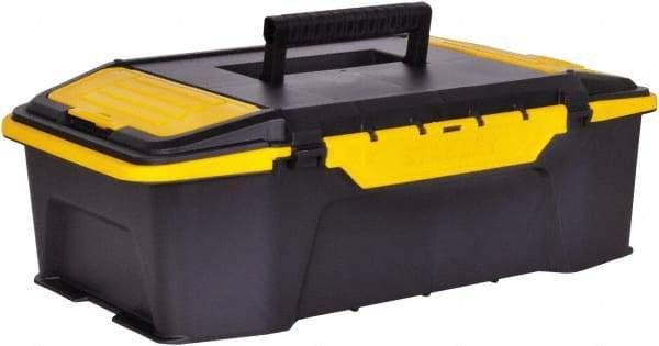 Stanley - 2 Compartment Tool Organizer - 19-7/8" Wide x 12-1/4" Deep x 6-5/8" High, Plastic, Black/Yellow - A1 Tooling