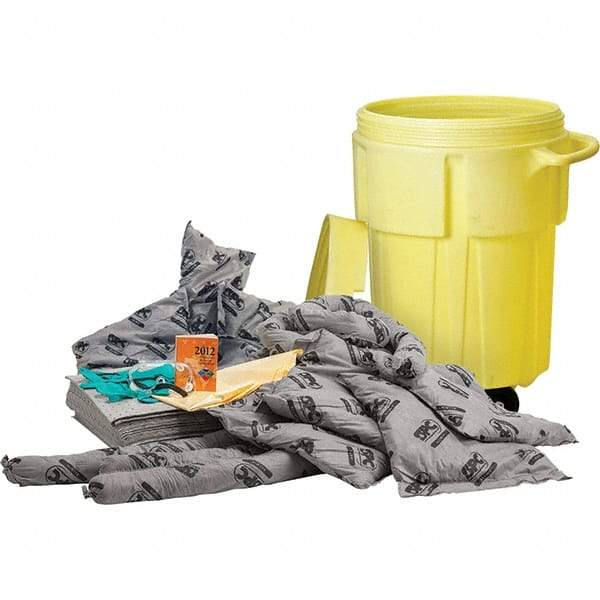 Brady SPC Sorbents - 38 Gal Capacity Universal Spill Kit - 55 Gal Polyethylene Drum - A1 Tooling