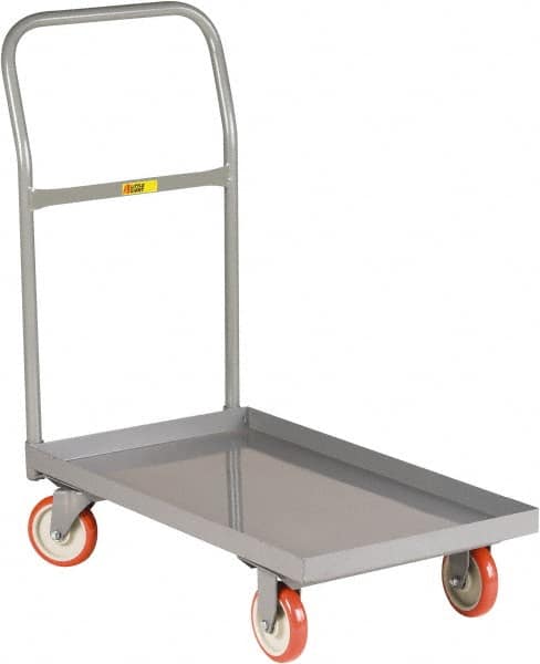 Little Giant - 1,200 Lb Capacity Steel Platform Truck - Steel Deck, 24" OAW, 36" Platform Length, Polyurethane Casters - A1 Tooling