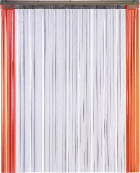 TMI, LLC - 3' Door Width x 7' Door Height PVC Ribbed with Reinforced Bonded Bead (Style) Armor Bond Strip Door Kit - 8" Strip Width x 0.072" Strip Thickness, Clear, 50% Overlap - A1 Tooling