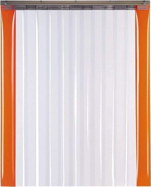 TMI, LLC - 8' Door Width x 8' Door Height PVC Smooth with Reinforced Bonded Bead (Style) Armor Bond Strip Door Kit - 8" Strip Width x 0.08" Strip Thickness, Clear, 50% Overlap - A1 Tooling