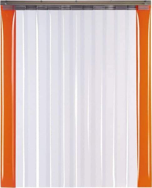 TMI, LLC - 3' Door Width x 7' Door Height PVC Smooth with Reinforced Bonded Bead (Style) Armor Bond Strip Door Kit - 8" Strip Width x 0.08" Strip Thickness, Clear, 50% Overlap - A1 Tooling