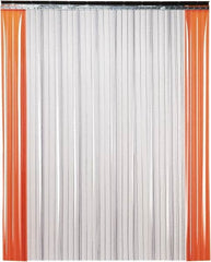 TMI, LLC - 10' Door Width x 12' Door Height PVC Ribbed Strip Door Kit - 12" Strip Width x 0.108" Strip Thickness, Clear, 67% Overlap - A1 Tooling