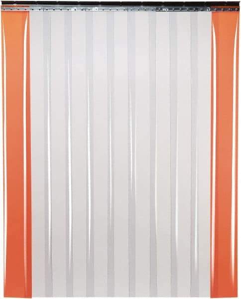 TMI, LLC - 10' Door Width x 12' Door Height PVC Smooth Strip Door Kit - 12" Strip Width x 1/8" Strip Thickness, Clear, 67% Overlap - A1 Tooling